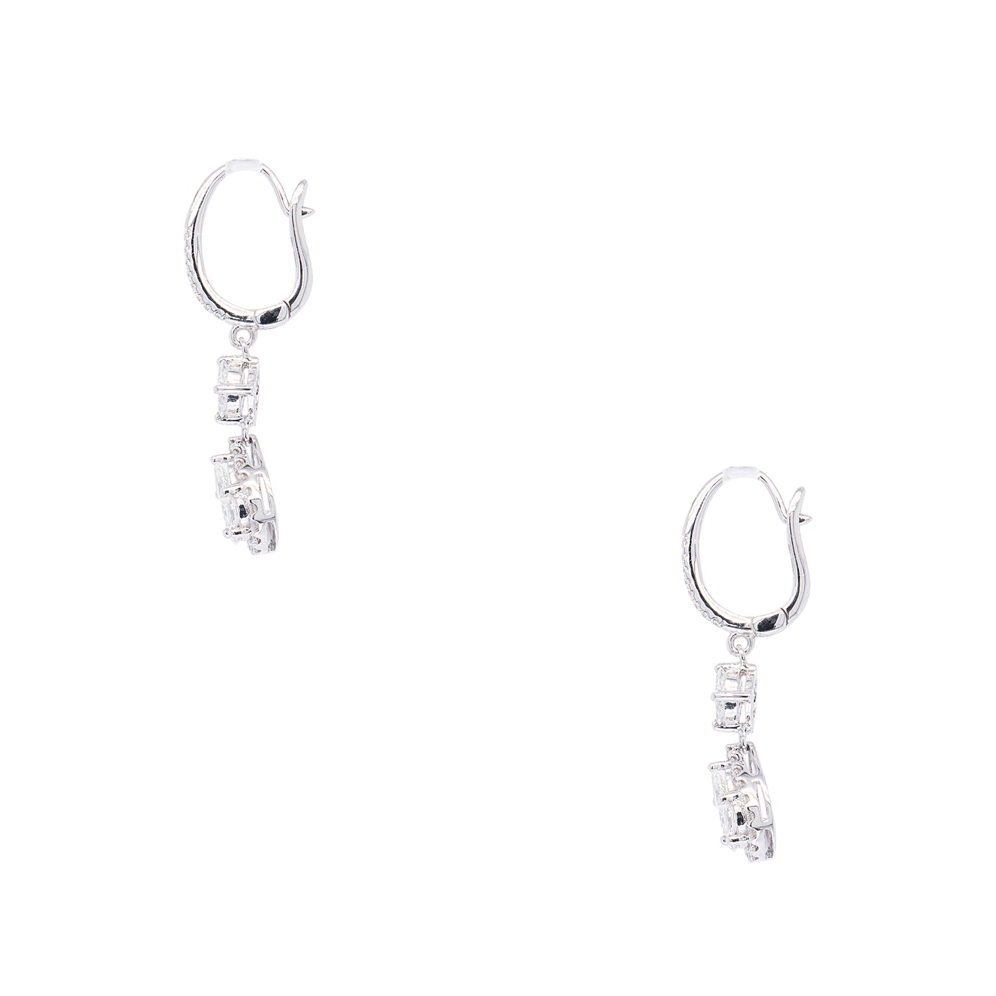 Gabriel & Co. 14k White Gold 0.99ctw Natural Diamonds Dangle Earrings
