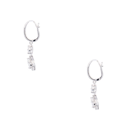Gabriel & Co. 14k White Gold 0.99ctw Natural Diamonds Dangle Earrings