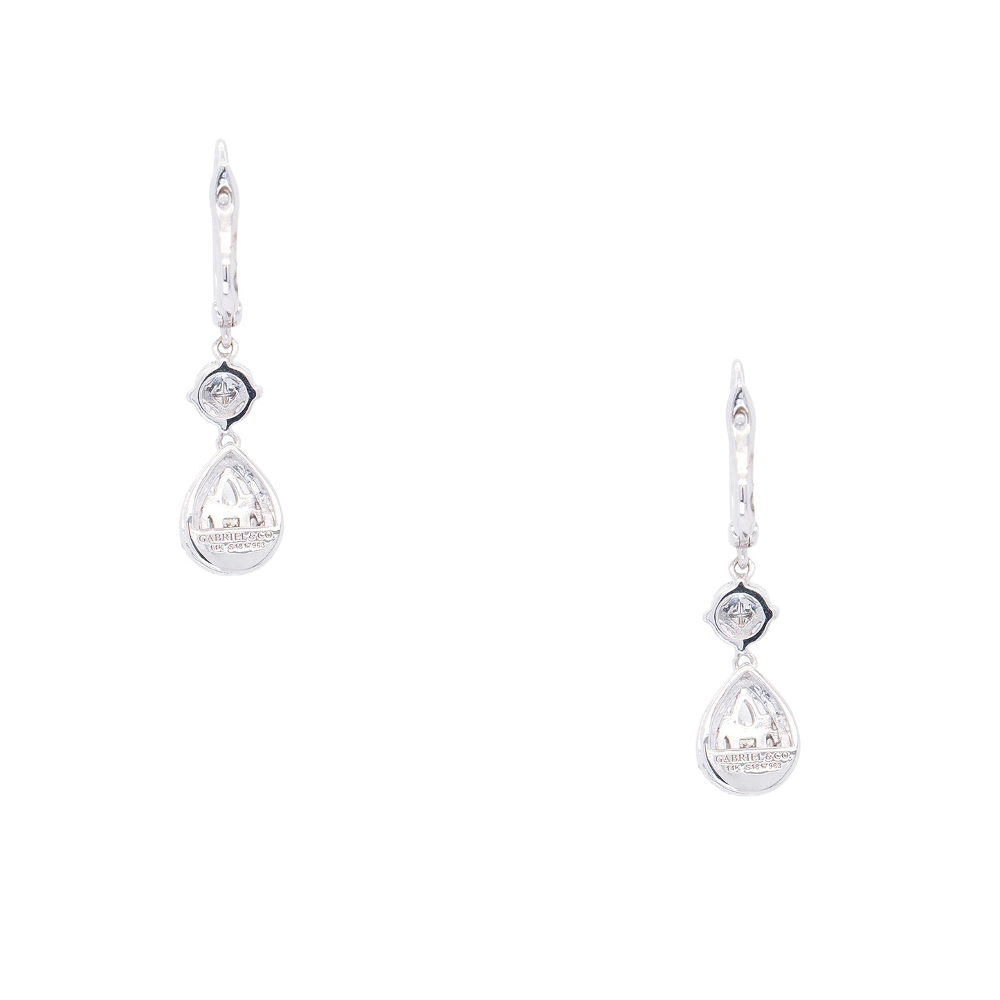 Gabriel & Co. 14k White Gold 0.99ctw Natural Diamonds Dangle Earrings