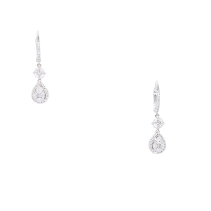 Gabriel & Co. 14k White Gold 0.99ctw Natural Diamonds Dangle Earrings
