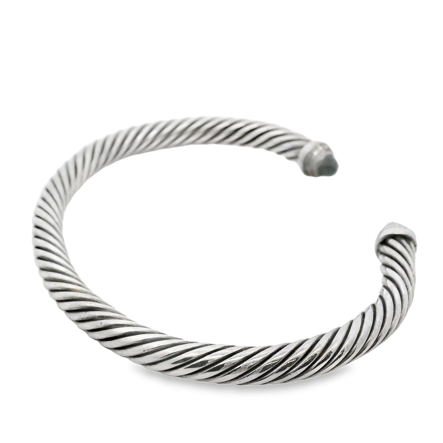 David Yurman Sterling Silver Classic Cable Bracelet with Black Onyx and Diamonds