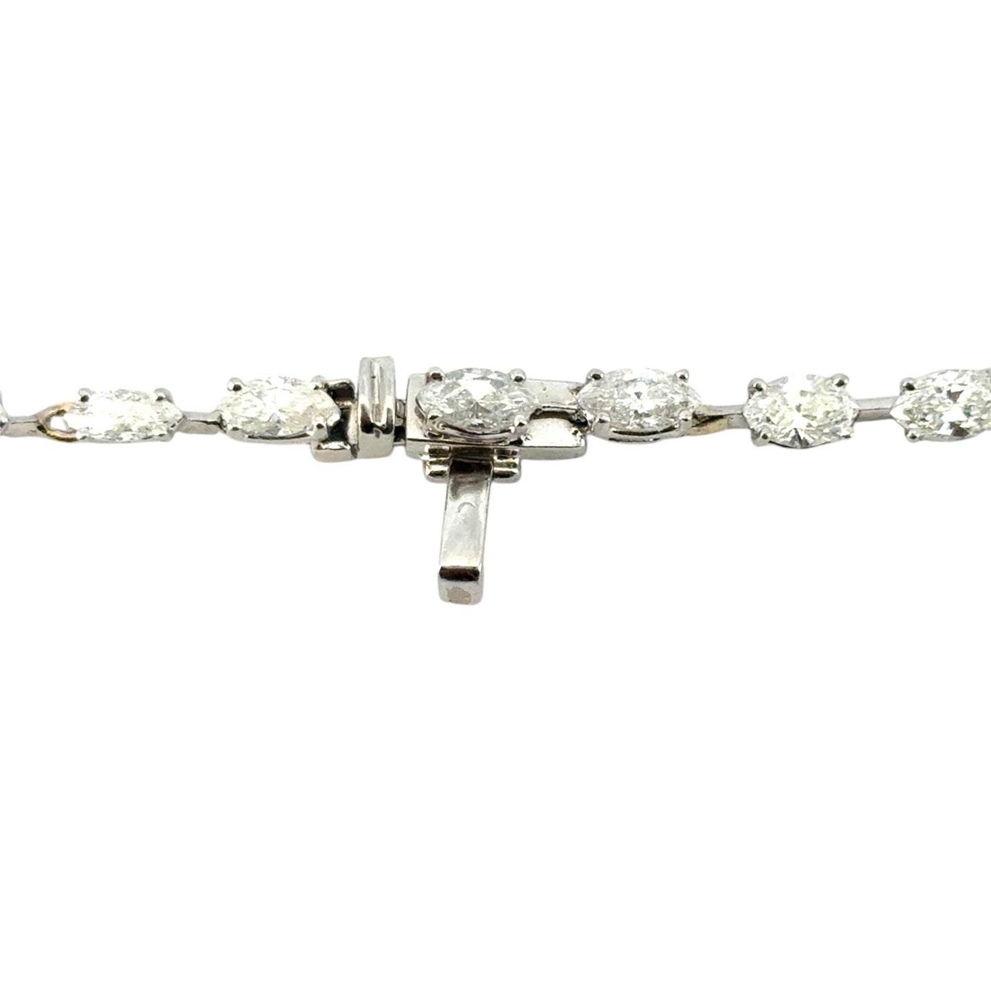 Platinum 14.05ctw Marquise Cut Diamond Necklace