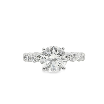 18k White Gold 2.02ct Round Brilliant Natural Diamond Engagement Ring