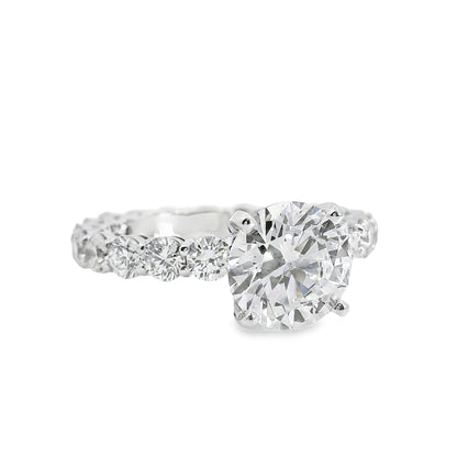 18k White Gold 2.02ct Round Brilliant Natural Diamond Engagement Ring