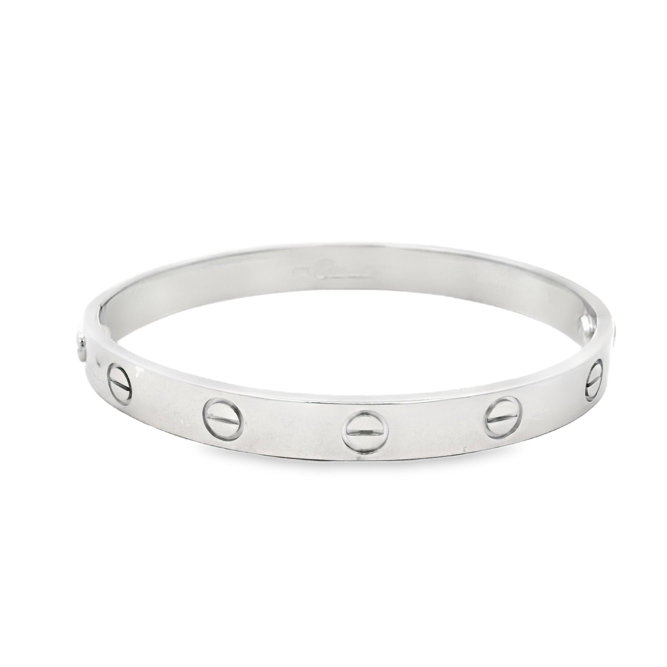 Cartier 18k White Gold Love Bangle Bracelet
