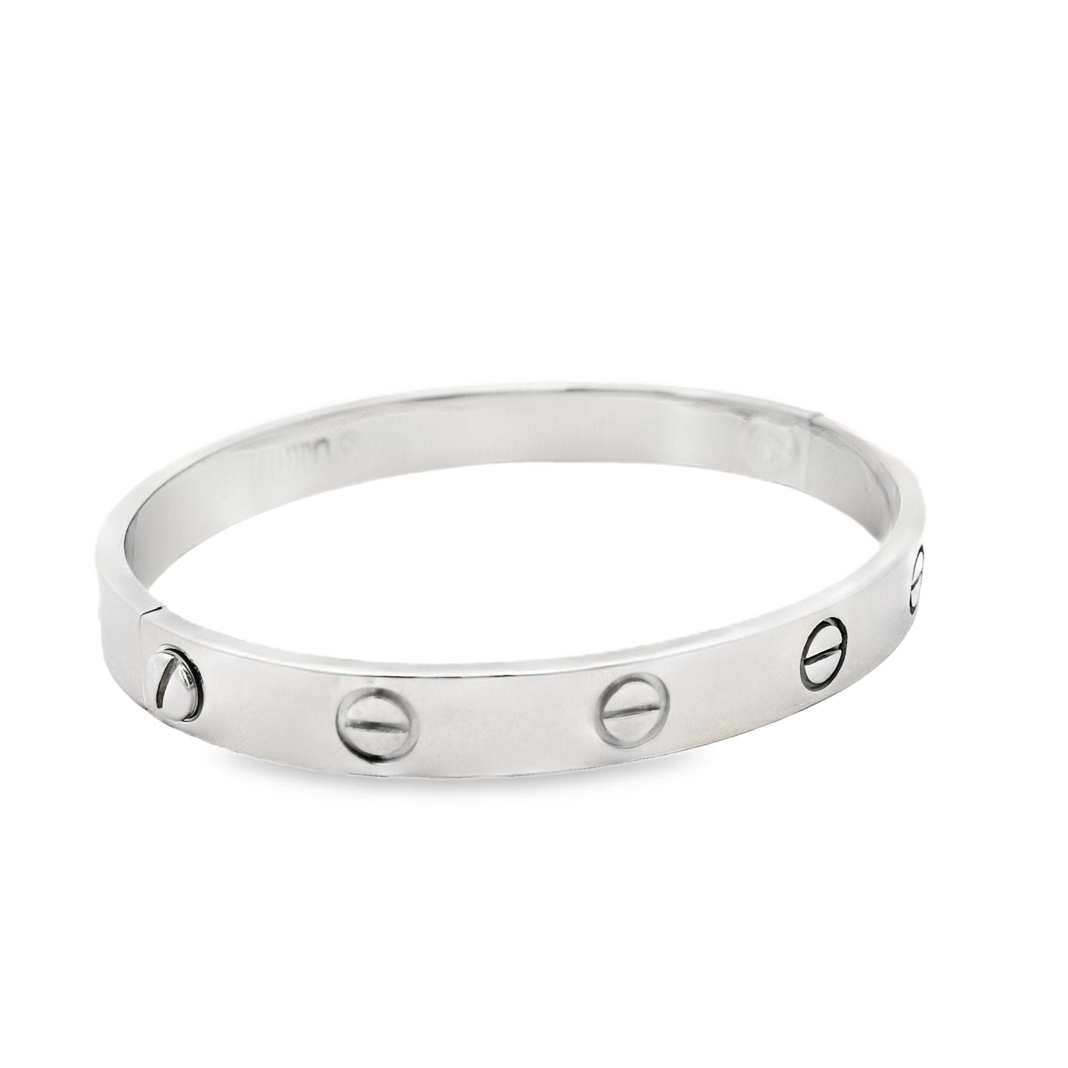 Cartier 18k White Gold Love Bangle Bracelet