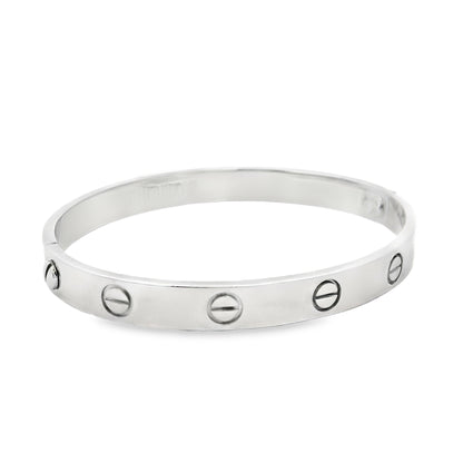 Cartier 18k White Gold Love Bangle Bracelet