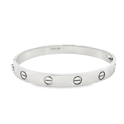Cartier 18k White Gold Love Bangle Bracelet