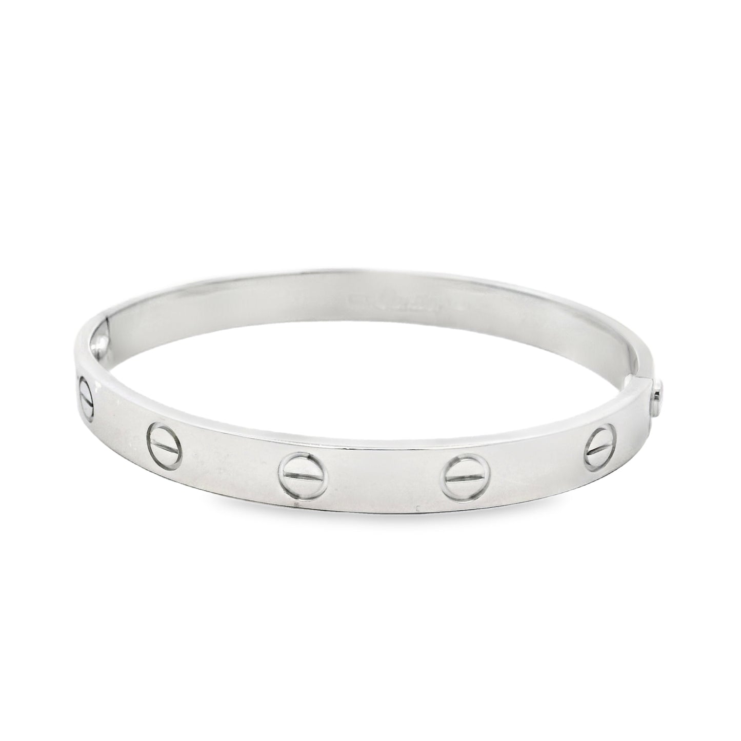 Cartier 18k White Gold Love Bangle Bracelet