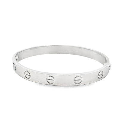 Cartier 18k White Gold Love Bangle Bracelet
