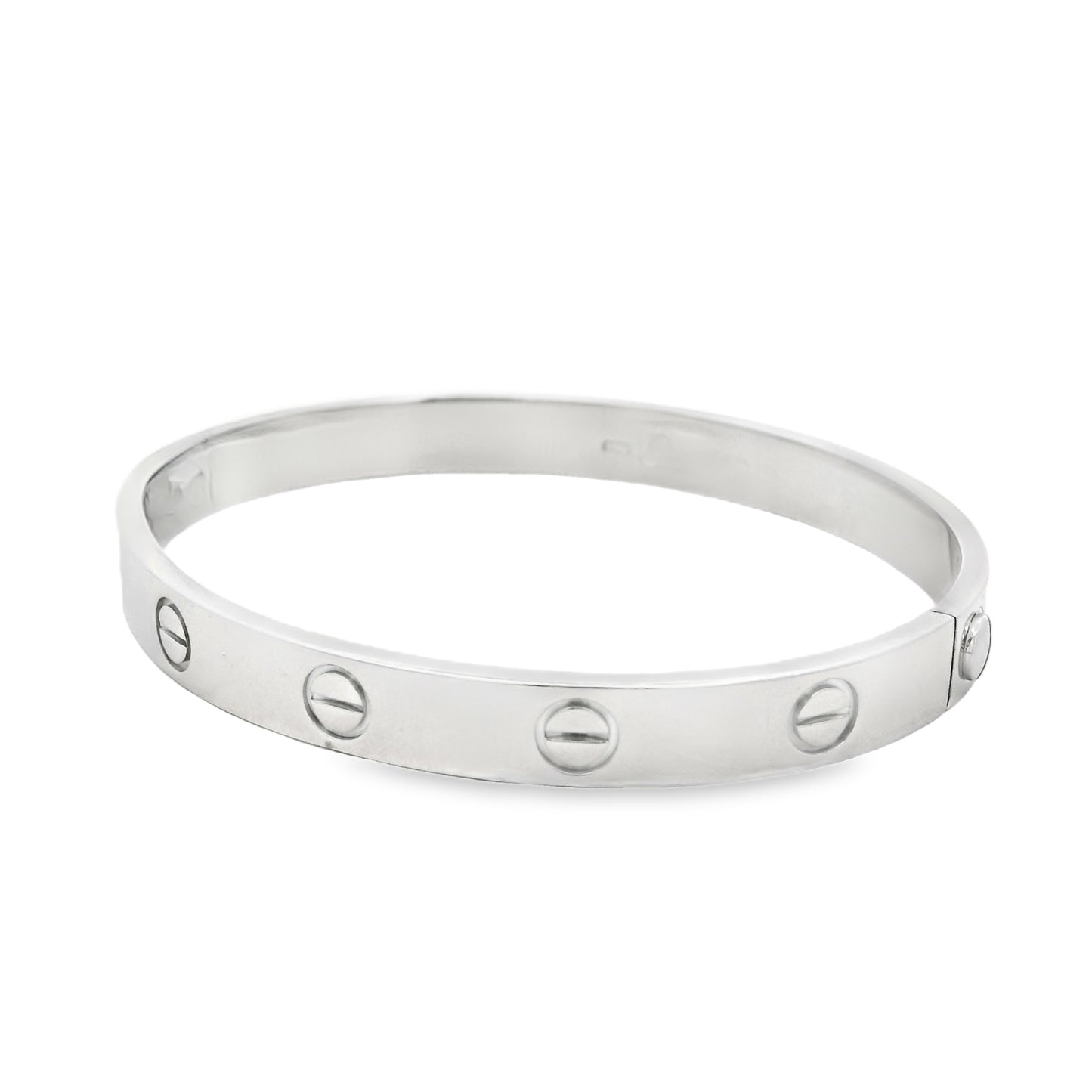 Cartier 18k White Gold Love Bangle Bracelet