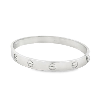 Cartier 18k White Gold Love Bangle Bracelet