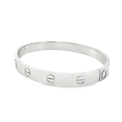 Cartier 18k White Gold Love Bangle Bracelet