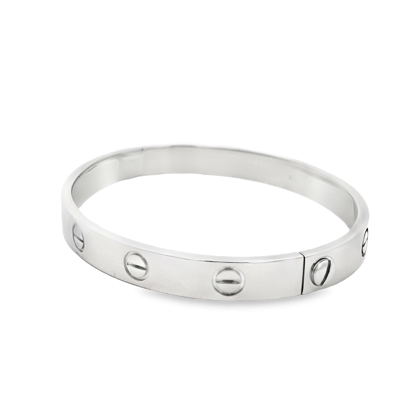 Cartier 18k White Gold Love Bangle Bracelet