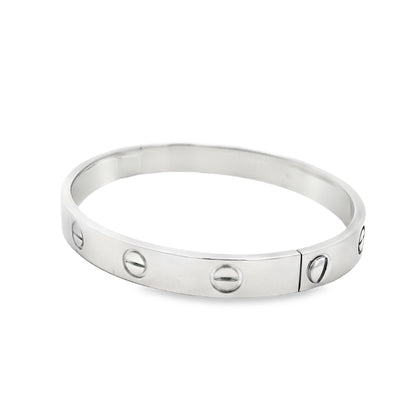 Cartier 18k White Gold Love Bangle Bracelet