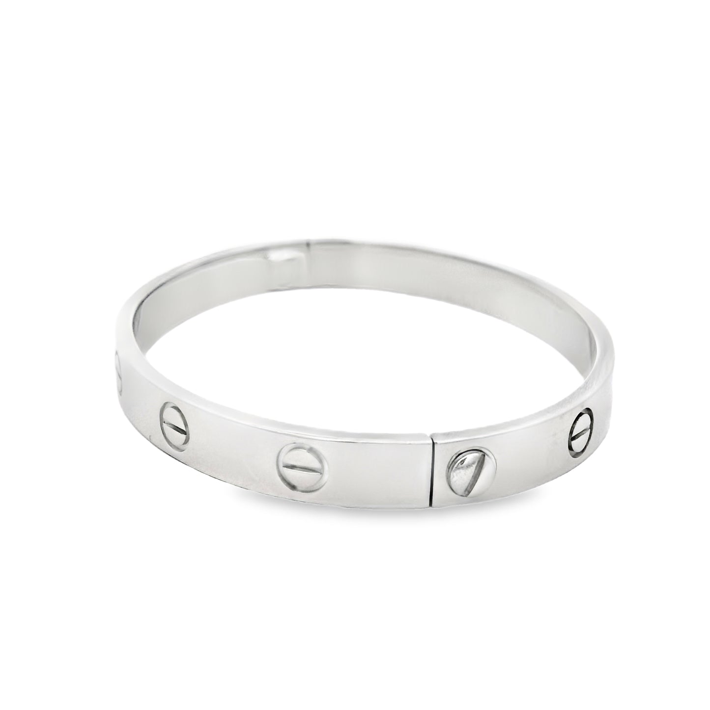 Cartier 18k White Gold Love Bangle Bracelet