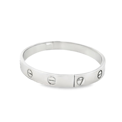 Cartier 18k White Gold Love Bangle Bracelet