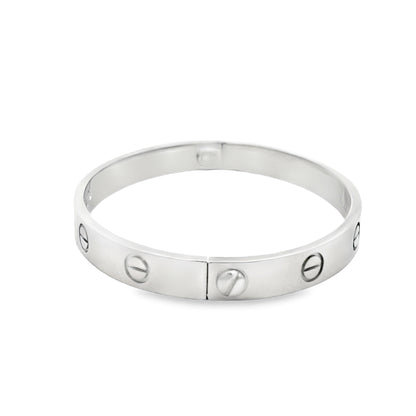 Cartier 18k White Gold Love Bangle Bracelet