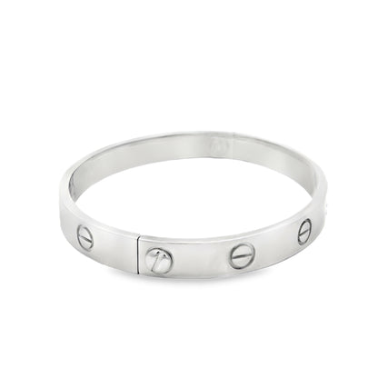 Cartier 18k White Gold Love Bangle Bracelet
