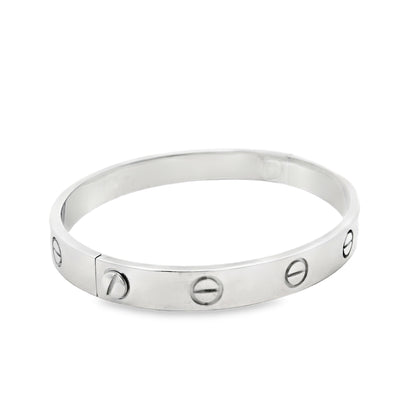 Cartier 18k White Gold Love Bangle Bracelet