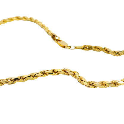 Gold chain on a white background