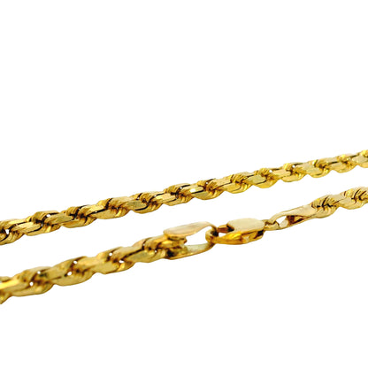 Gold chain on a white background