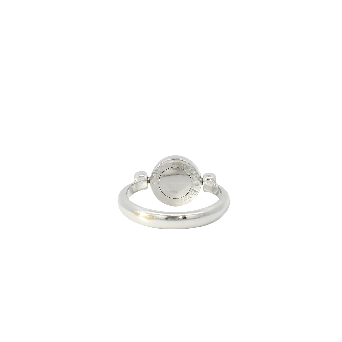 Bvlgari 18k White Gold 0.04ctw Diamond Flip Ring