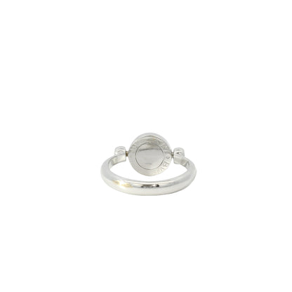 Bvlgari 18k White Gold 0.04ctw Diamond Flip Ring