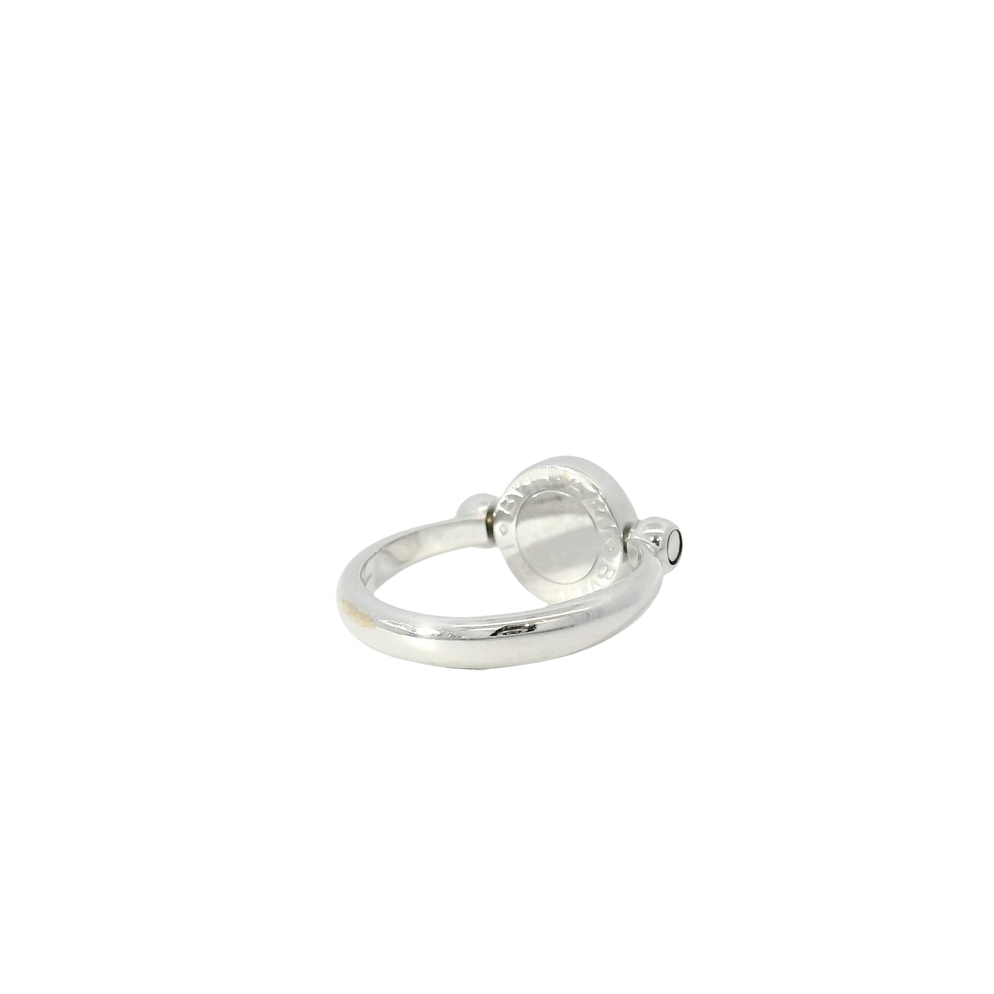 Bvlgari 18k White Gold 0.04ctw Diamond Flip Ring