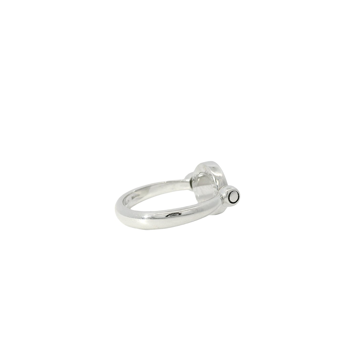 Bvlgari 18k White Gold 0.04ctw Diamond Flip Ring