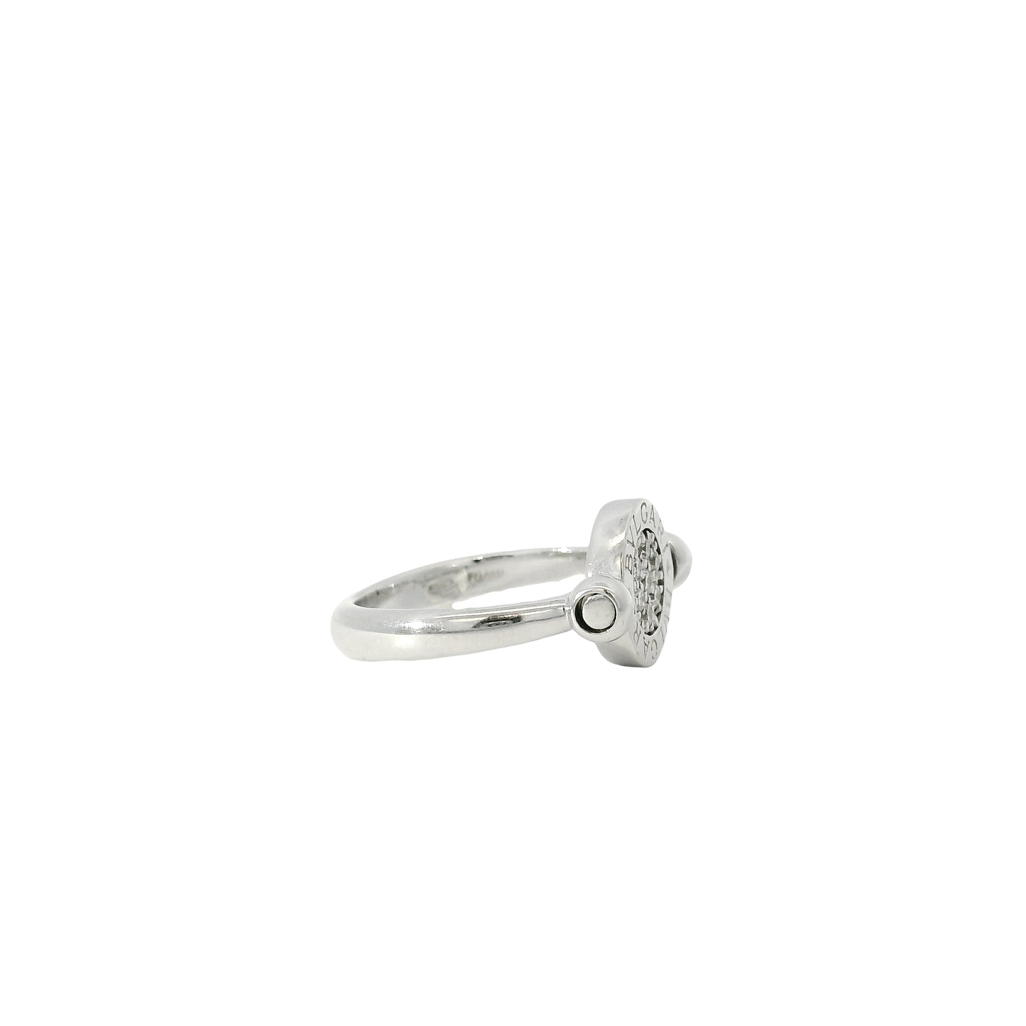 Bvlgari 18k White Gold 0.04ctw Diamond Flip Ring