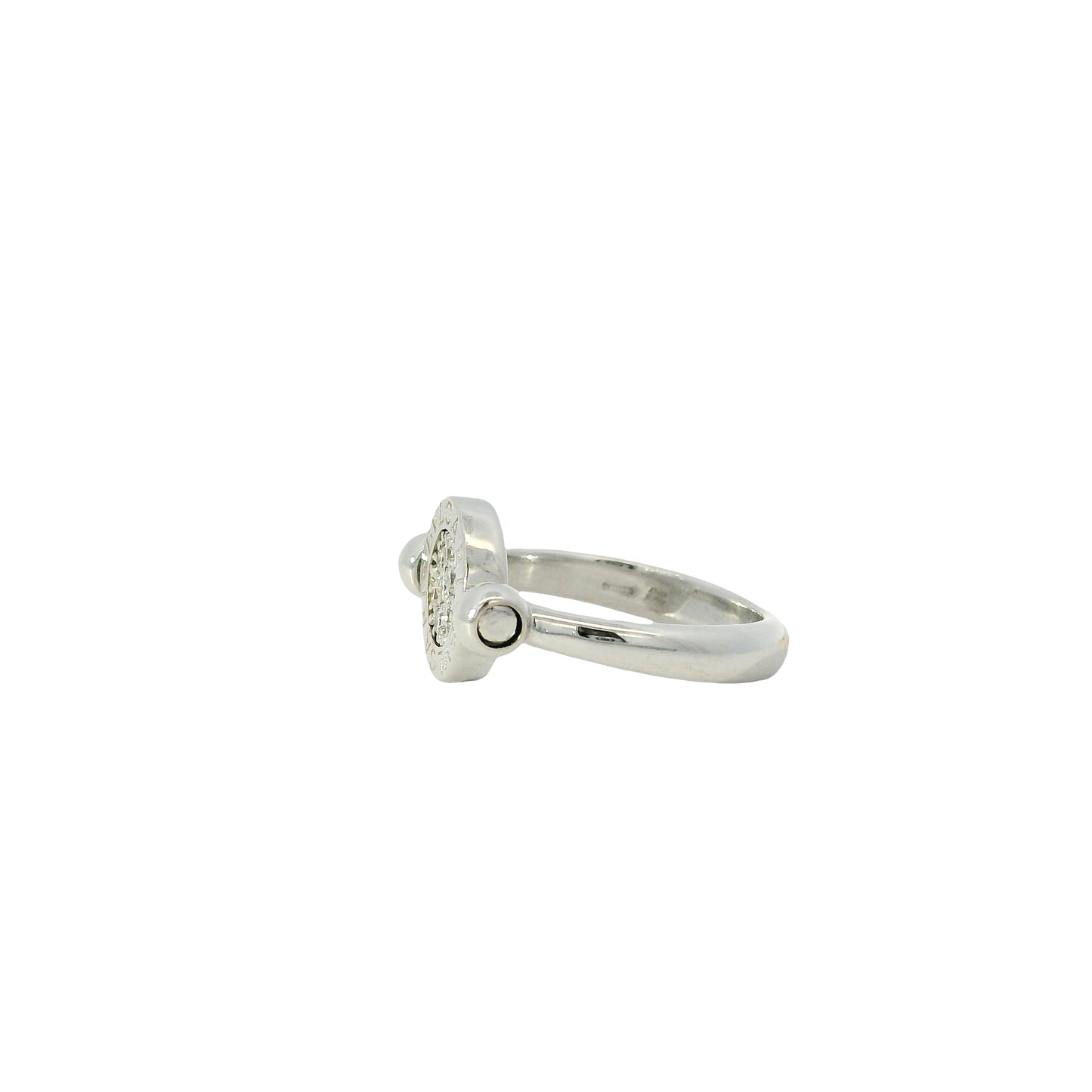 Bvlgari 18k White Gold 0.04ctw Diamond Flip Ring