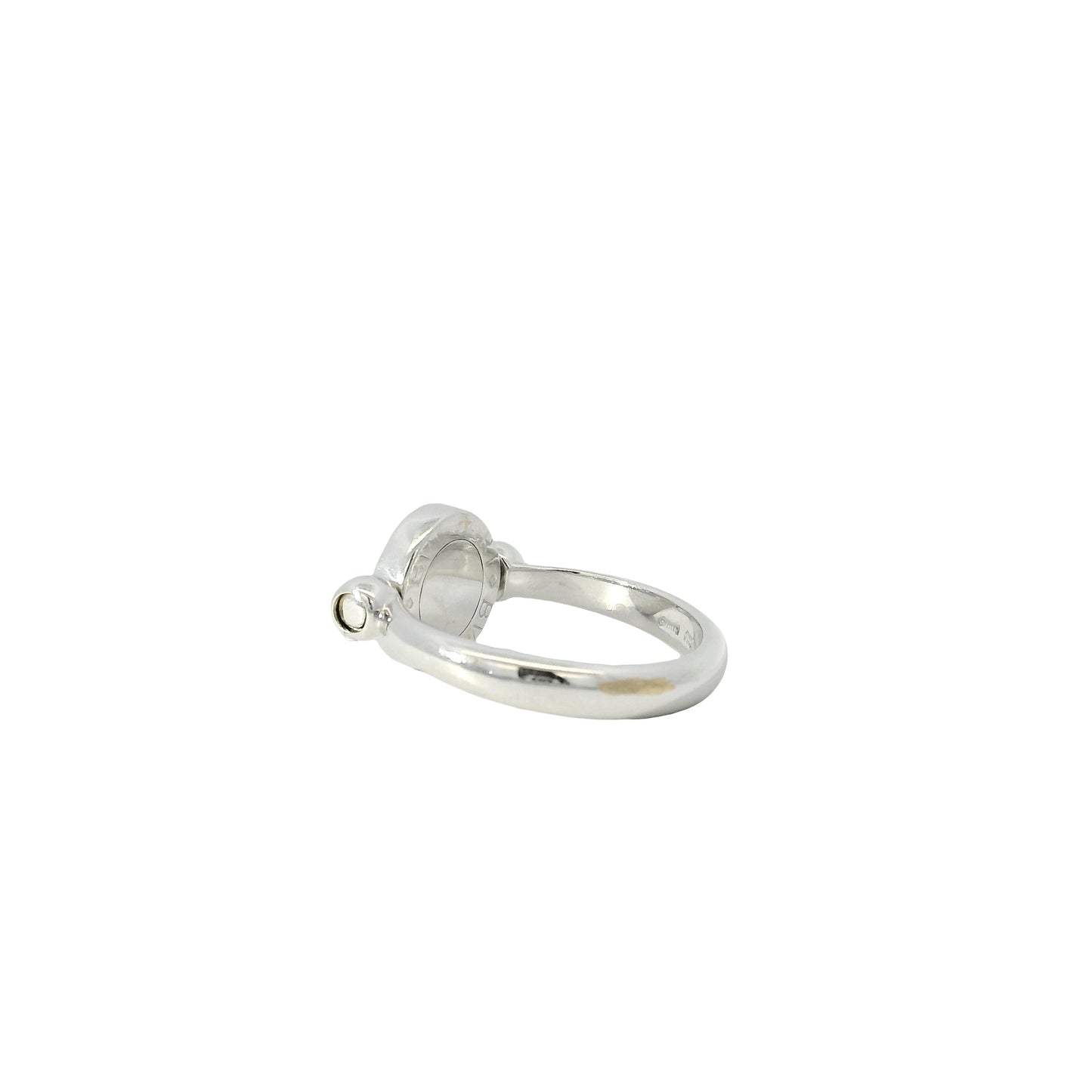Bvlgari 18k White Gold 0.04ctw Diamond Flip Ring