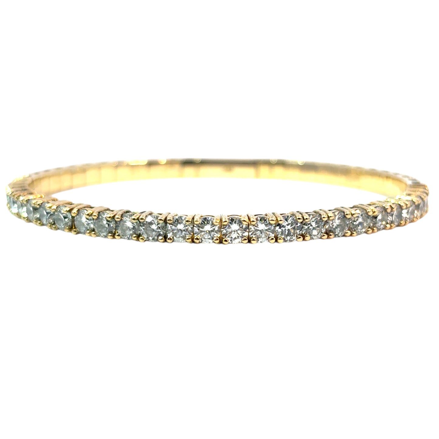 14k Yellow Gold 6.5ctw Diamond Set Bangle Bracelet