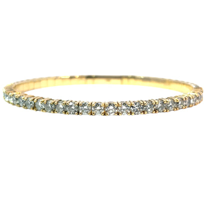 14k Yellow Gold 6.5ctw Diamond Set Bangle Bracelet