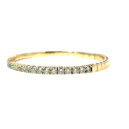 14k Yellow Gold 6.5ctw Diamond Set Bangle Bracelet