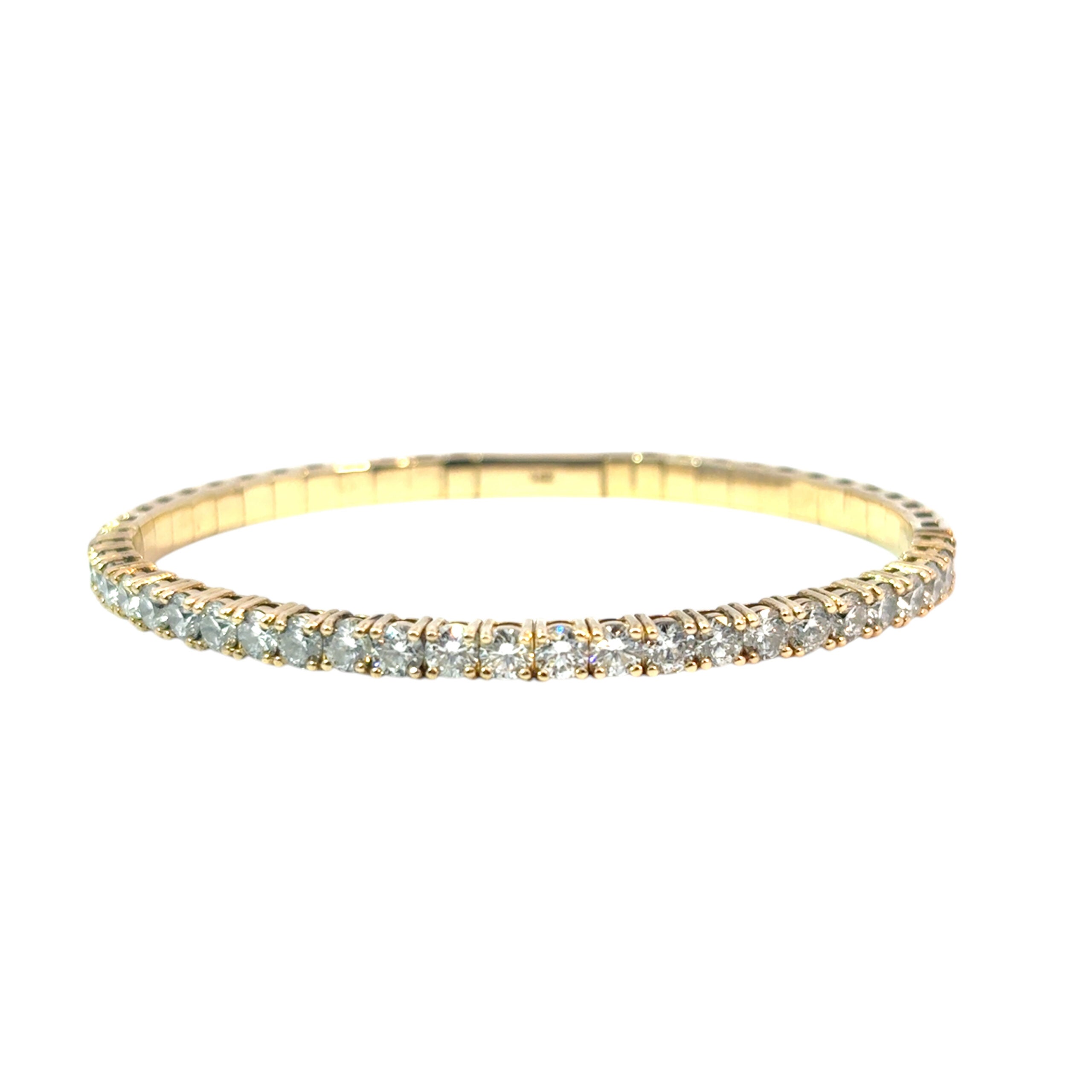 14k Yellow Gold 6.5ctw Diamond Set Bangle Bracelet