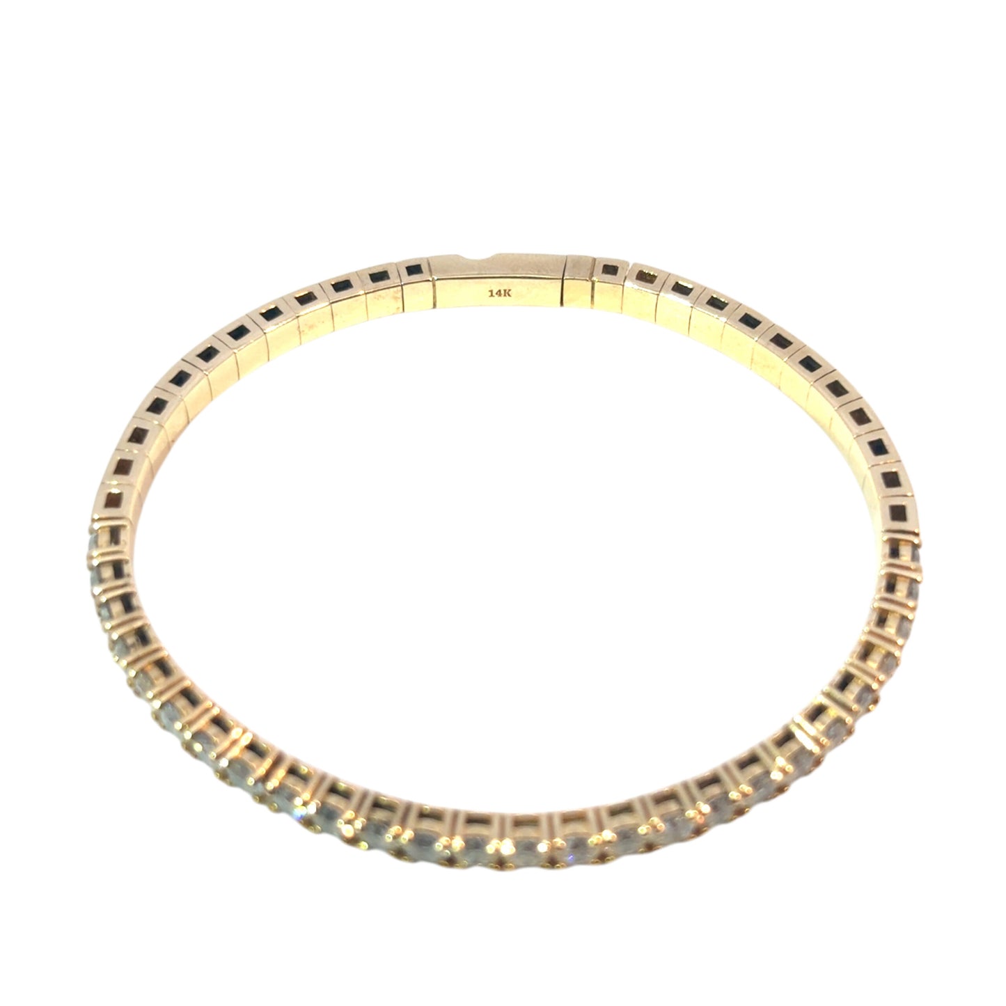 14k Yellow Gold 6.5ctw Diamond Set Bangle Bracelet