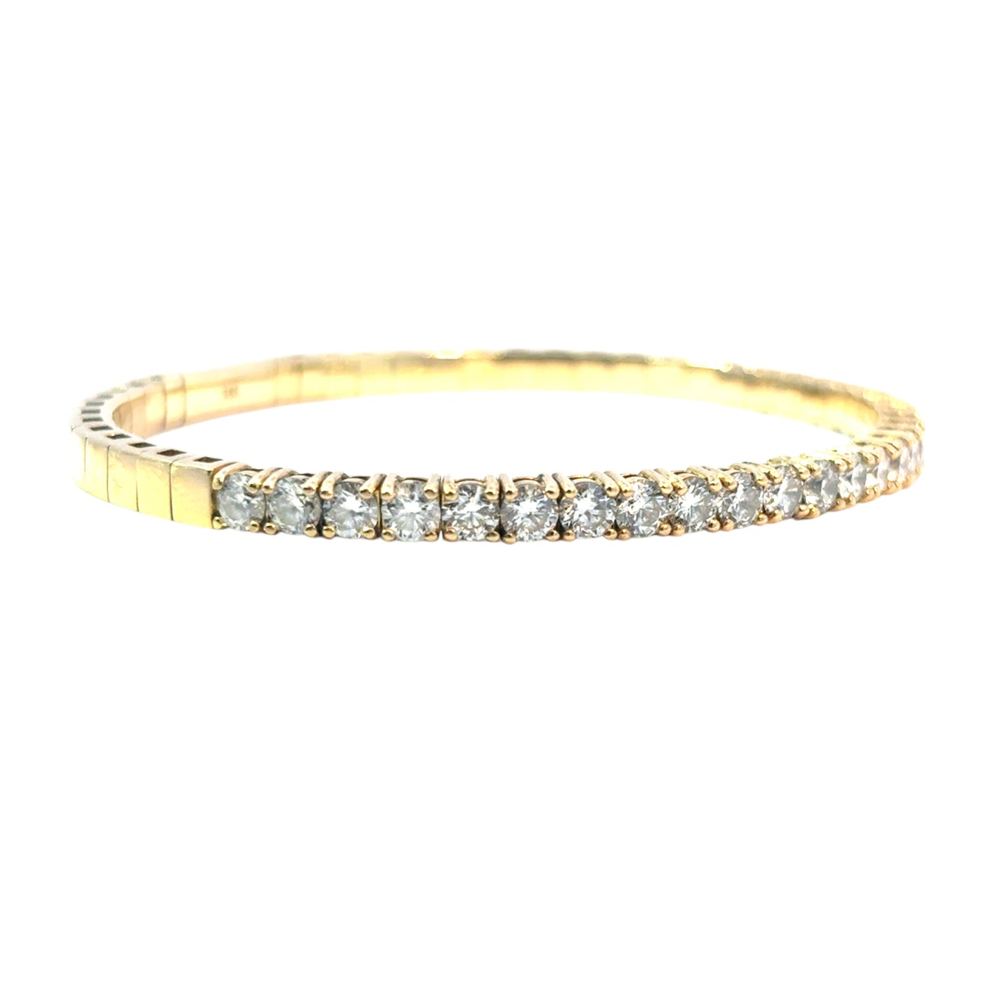 14k Yellow Gold 6.5ctw Diamond Set Bangle Bracelet