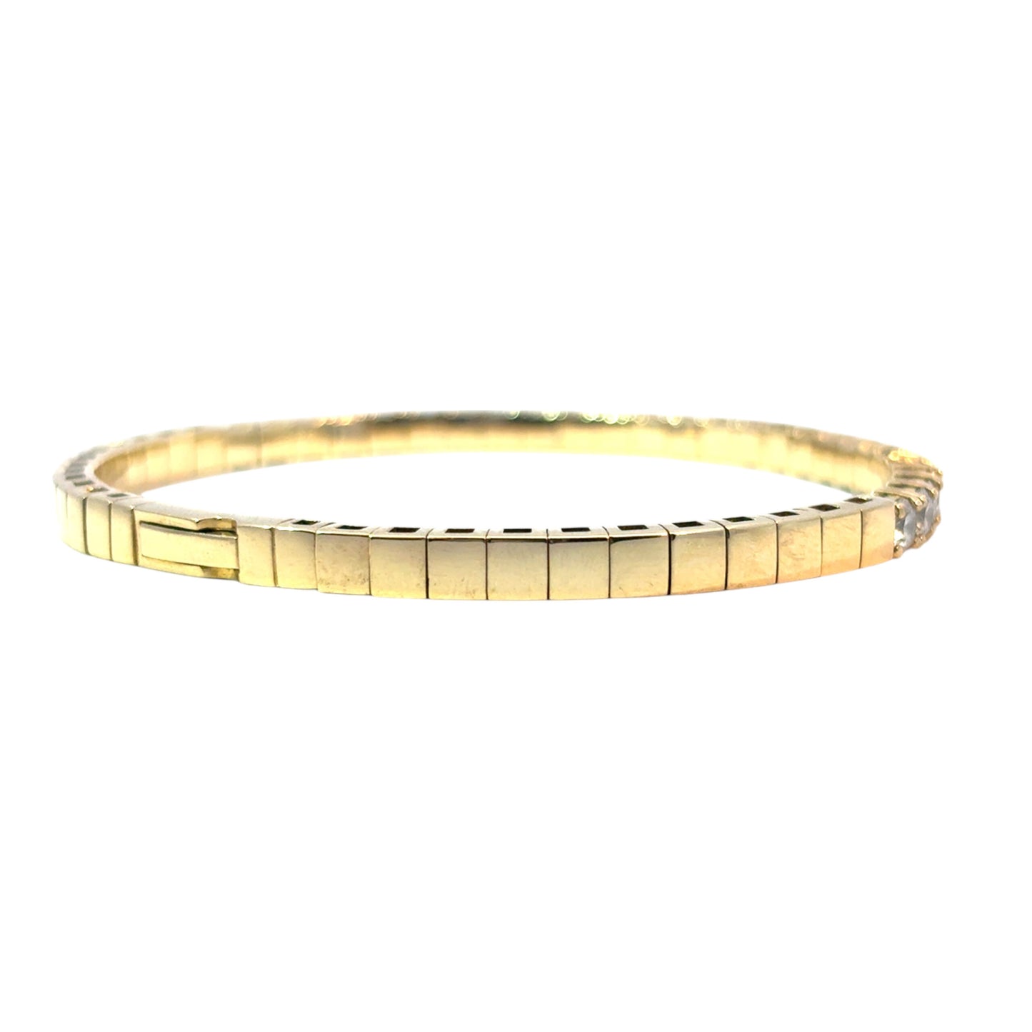 14k Yellow Gold 6.5ctw Diamond Set Bangle Bracelet