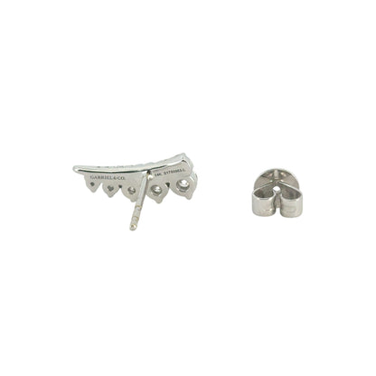 Gabriel & Co. 14k White Gold 0.77ctw Natural Diamond Ear Climber Earrings