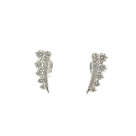 Gabriel & Co. 14k White Gold 0.77ctw Natural Diamond Ear Climber Earrings