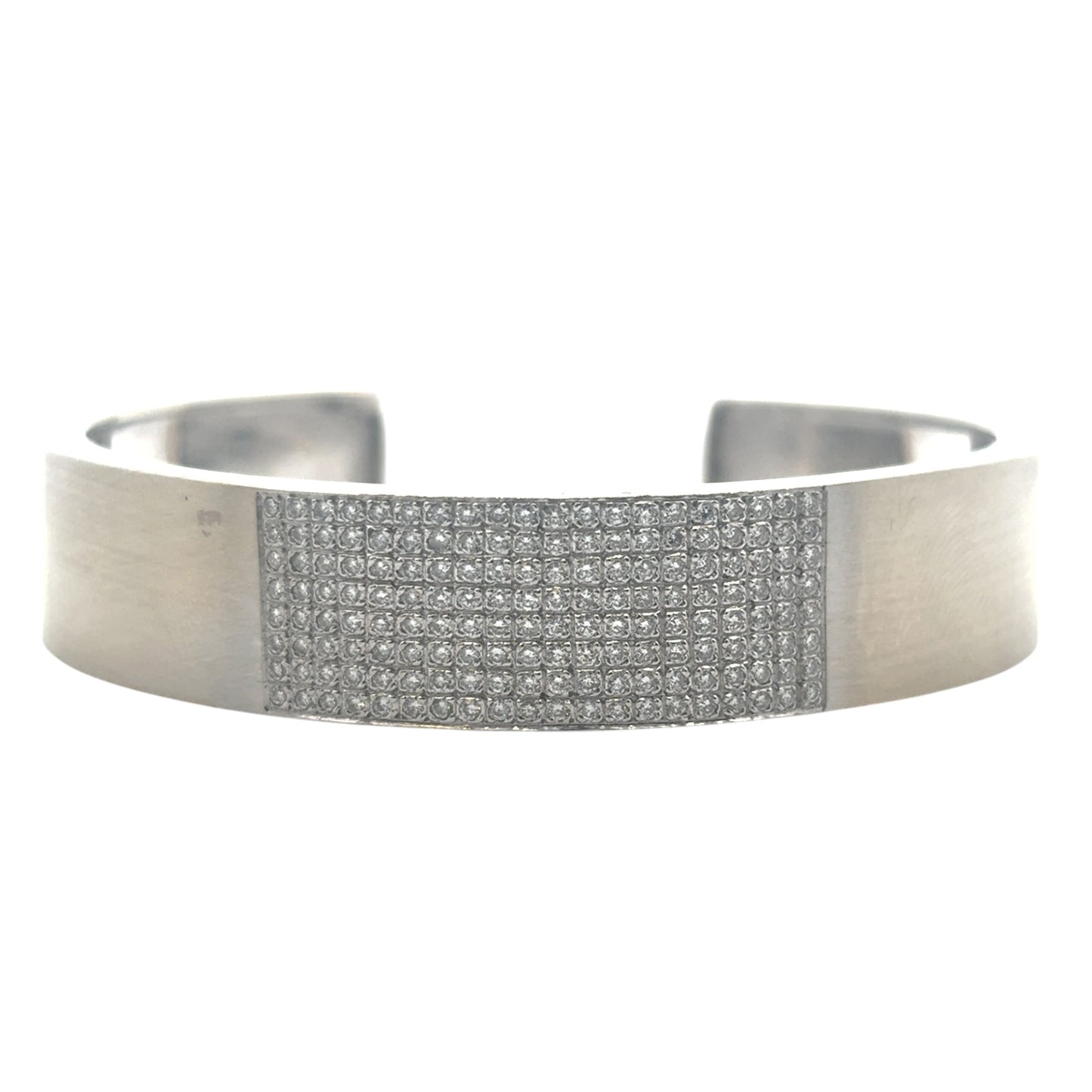 18k White Gold Diamond Cuff Set with 0.80ctw of Natural Diamonds