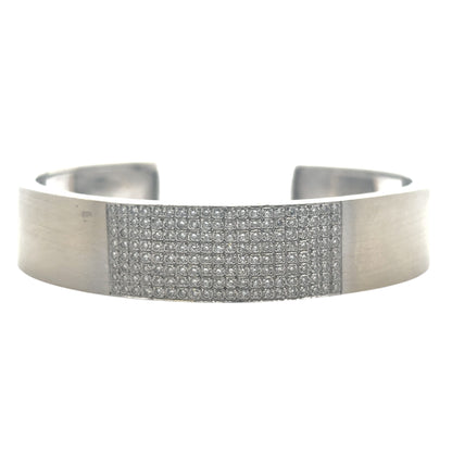18k White Gold Diamond Cuff Set with 0.80ctw of Natural Diamonds