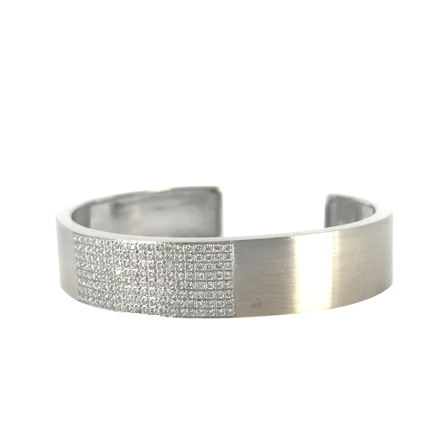 18k White Gold Diamond Cuff Set with 0.80ctw of Natural Diamonds