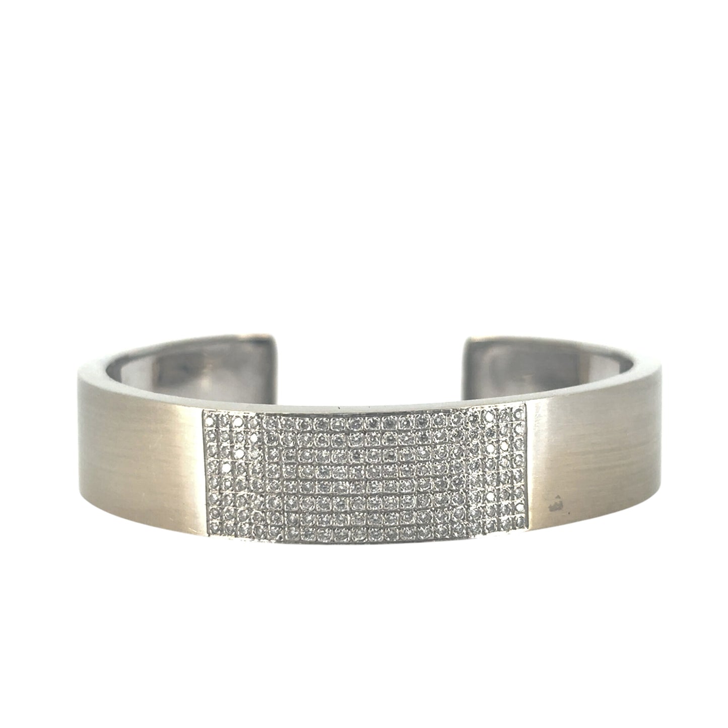 18k White Gold Diamond Cuff Set with 0.80ctw of Natural Diamonds