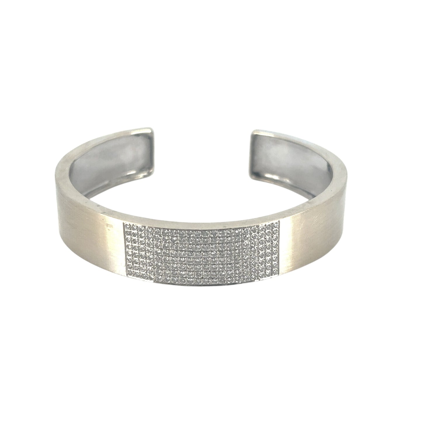 18k White Gold Diamond Cuff Set with 0.80ctw of Natural Diamonds
