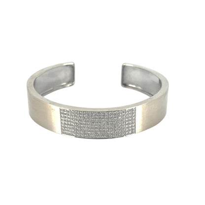 18k White Gold Diamond Cuff Set with 0.80ctw of Natural Diamonds