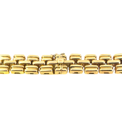 18k Yellow Gold Necklace with Cabochon Ruby Sapphire and Emeralds, Approximately 3ctw of Natural Diamonds