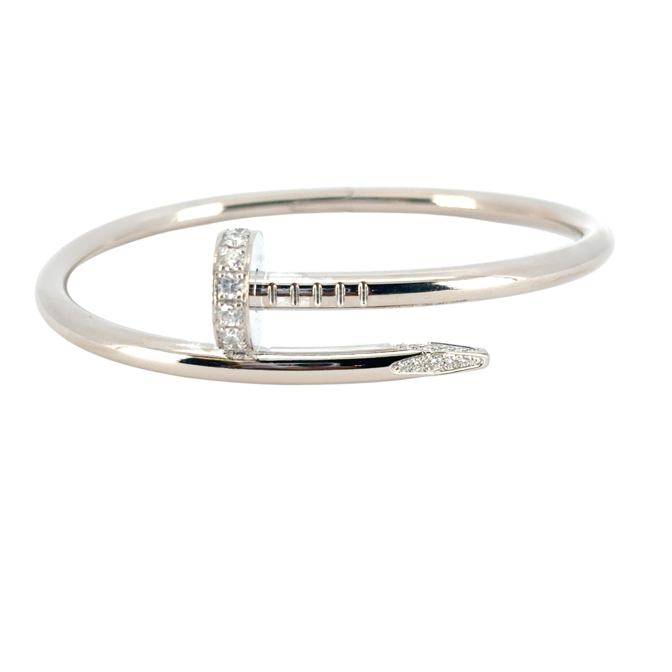 Cartier 18k White Gold Juste Un Clou (Nail) Bangle